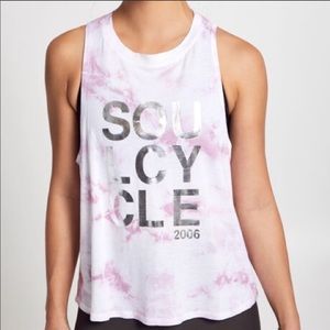 SoulCycle Pink Figure Eight Tie-Dye Tank Sz Small